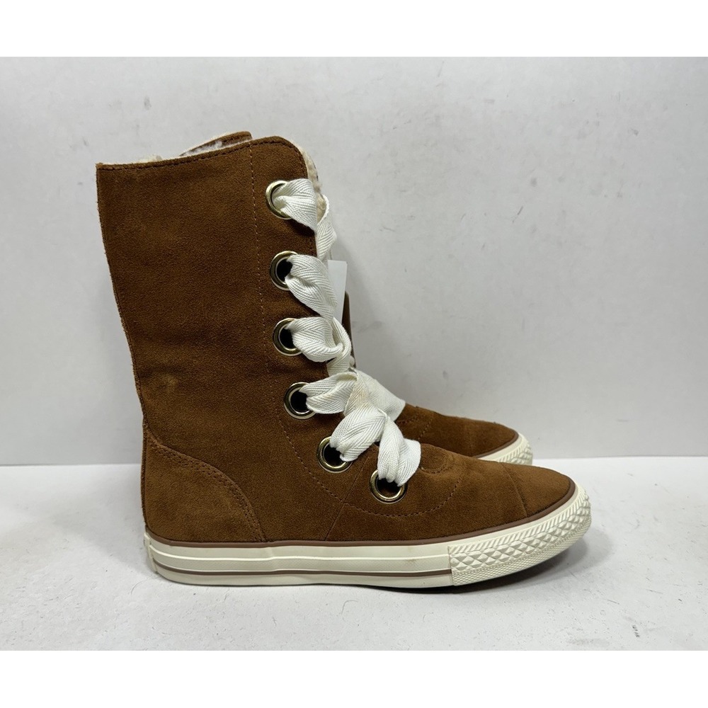 Converse Chuck Taylor Beverly Women's 6 Brown Suede Fleece Lined Mid-Calf Boots